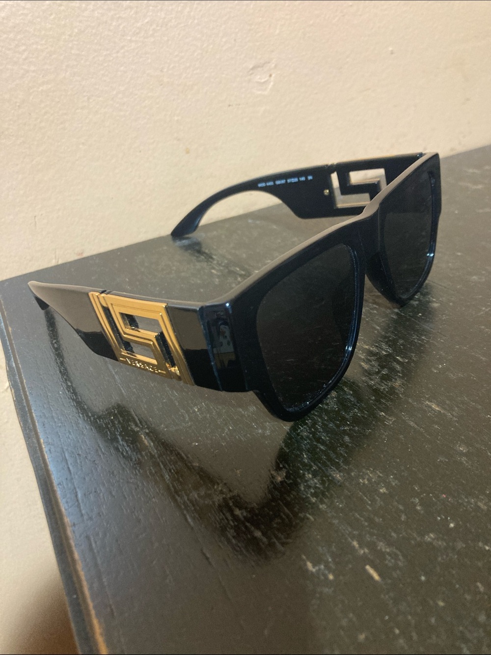 Versace Black Sunglasses with Silver Accent
